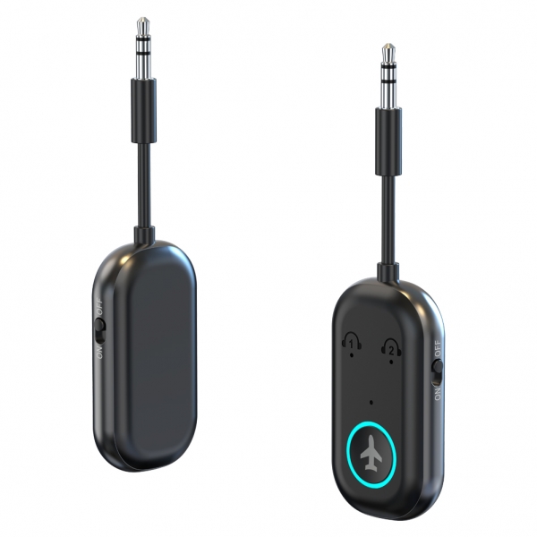 New arrival Wireless Bluetooth 5.3 Transmitter for Home Stereo/ Wired Speaker/ Headphones Bluetooth Aux Adapter BR08P Used on airplanes